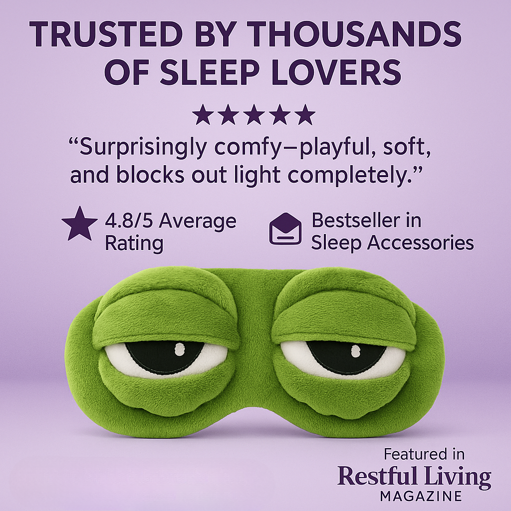 DreamRibbit™ – 3D Frog-Shaped Contoured Sleep Mask