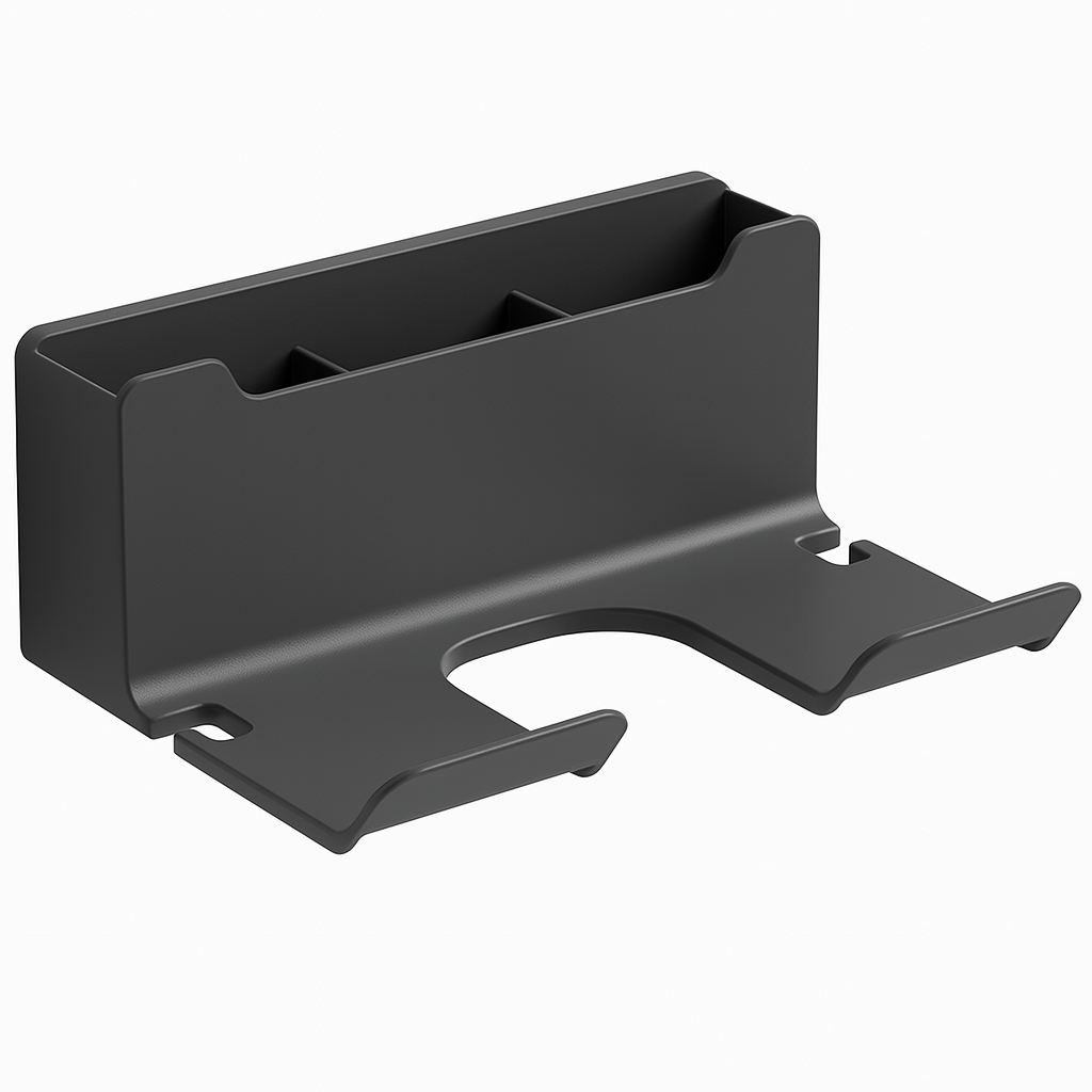 GroomDock™ – Hair Dryer & Toothbrush Wall Holder Plastic Organizer