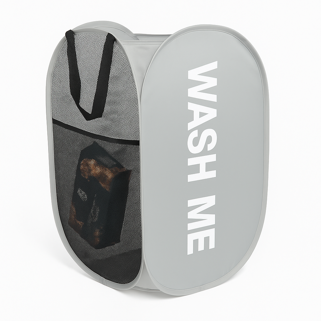 FlexNest™ – Foldable Ventilated Laundry Basket with Handles