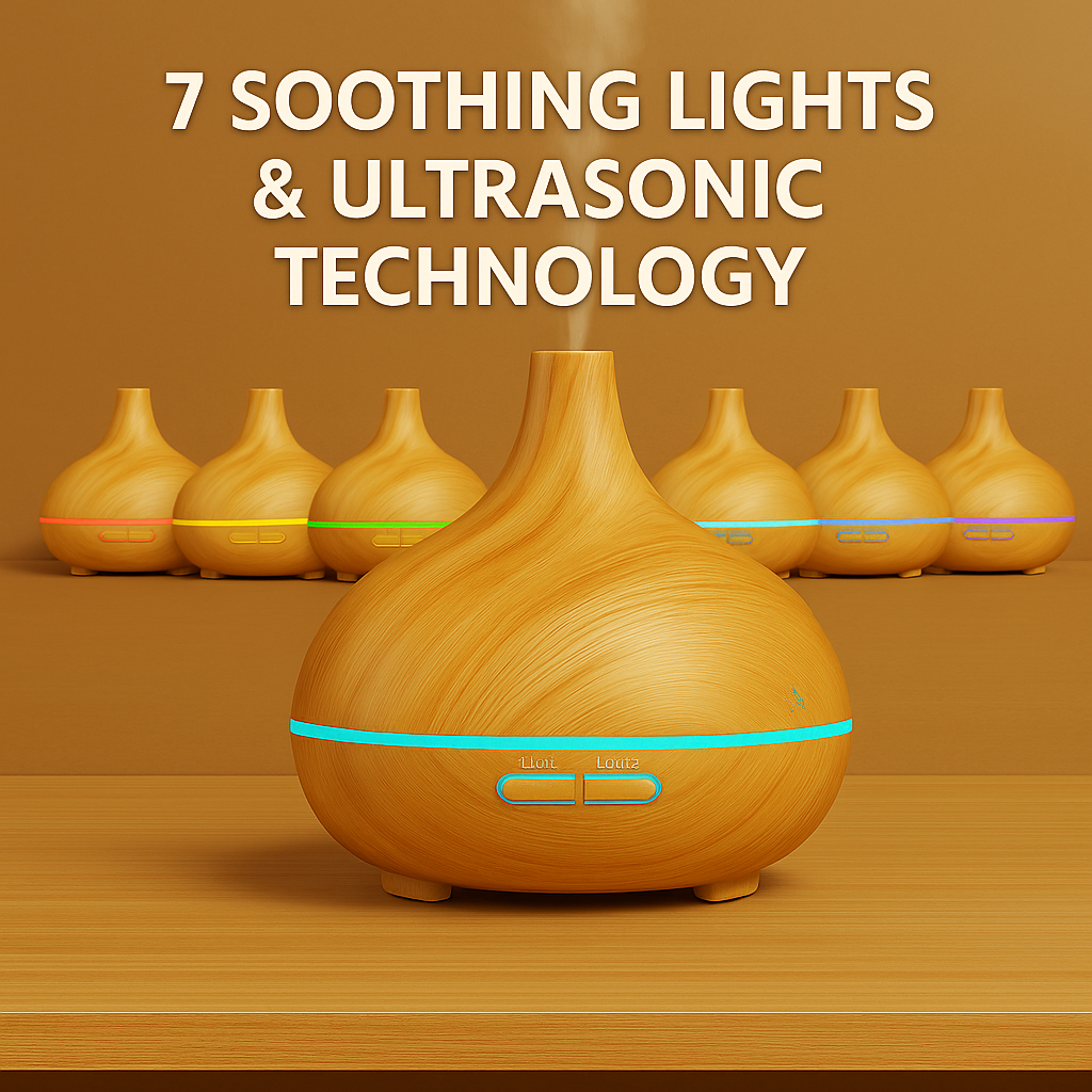 🔥 Diffuse Luxe – 5-in-1 Aromatherapy, Humidifier & Mood Light Breathe deeper. Live calmer. Glow brighter.