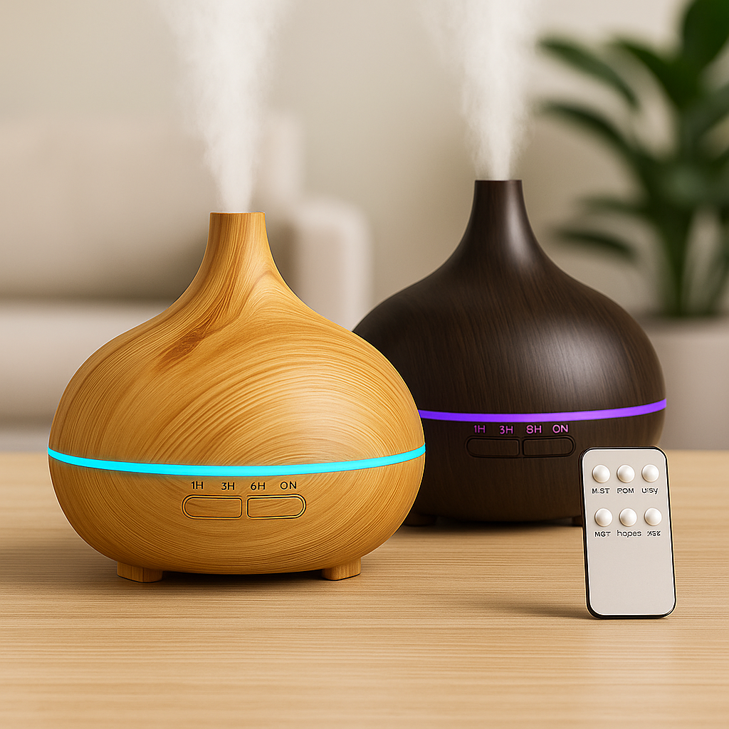 🔥 Diffuse Luxe – 5-in-1 Aromatherapy, Humidifier & Mood Light Breathe deeper. Live calmer. Glow brighter.