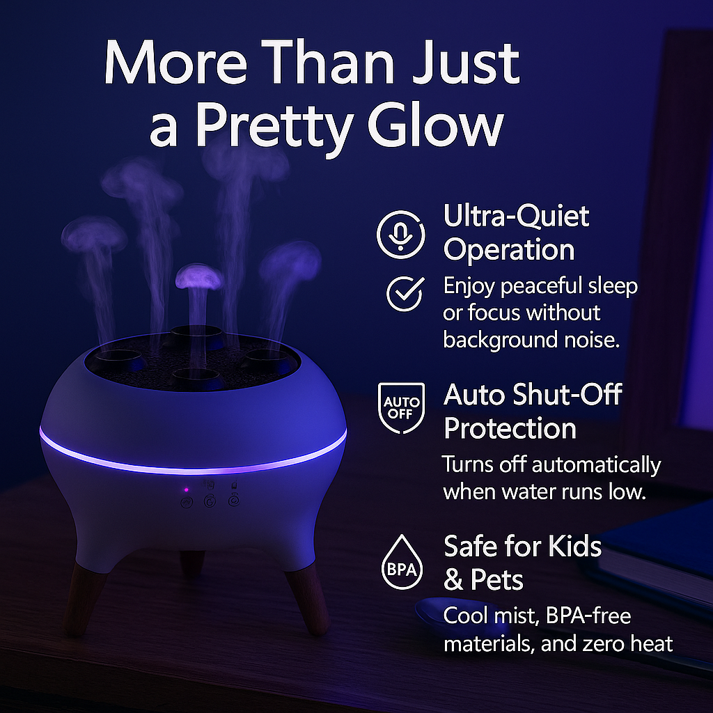 JellyGlow™ – Soothing Jellyfish Humidifier & Night Light