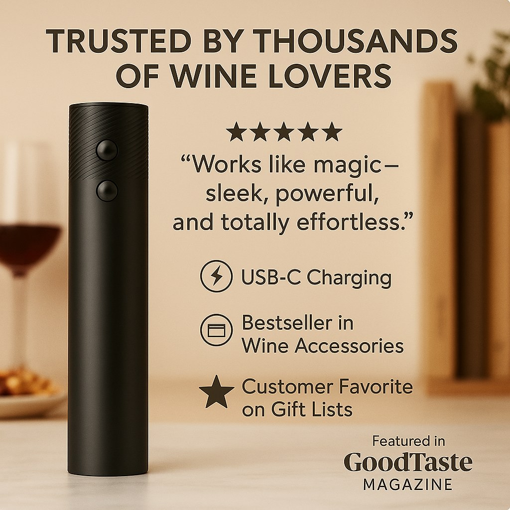 Vintello™ – Electric Automatic Wine Opener with Charger Base