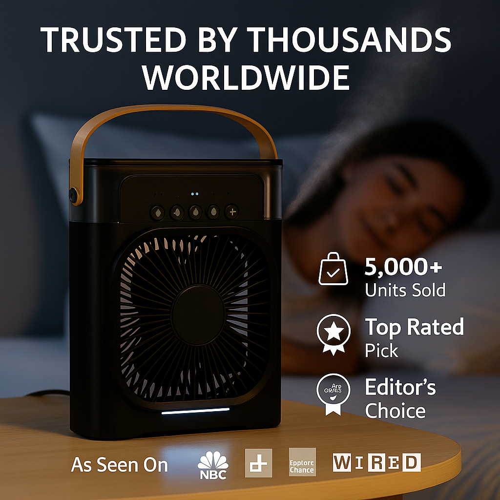 BreezePod™ – Portable Personal Air Cooler & Humidifier