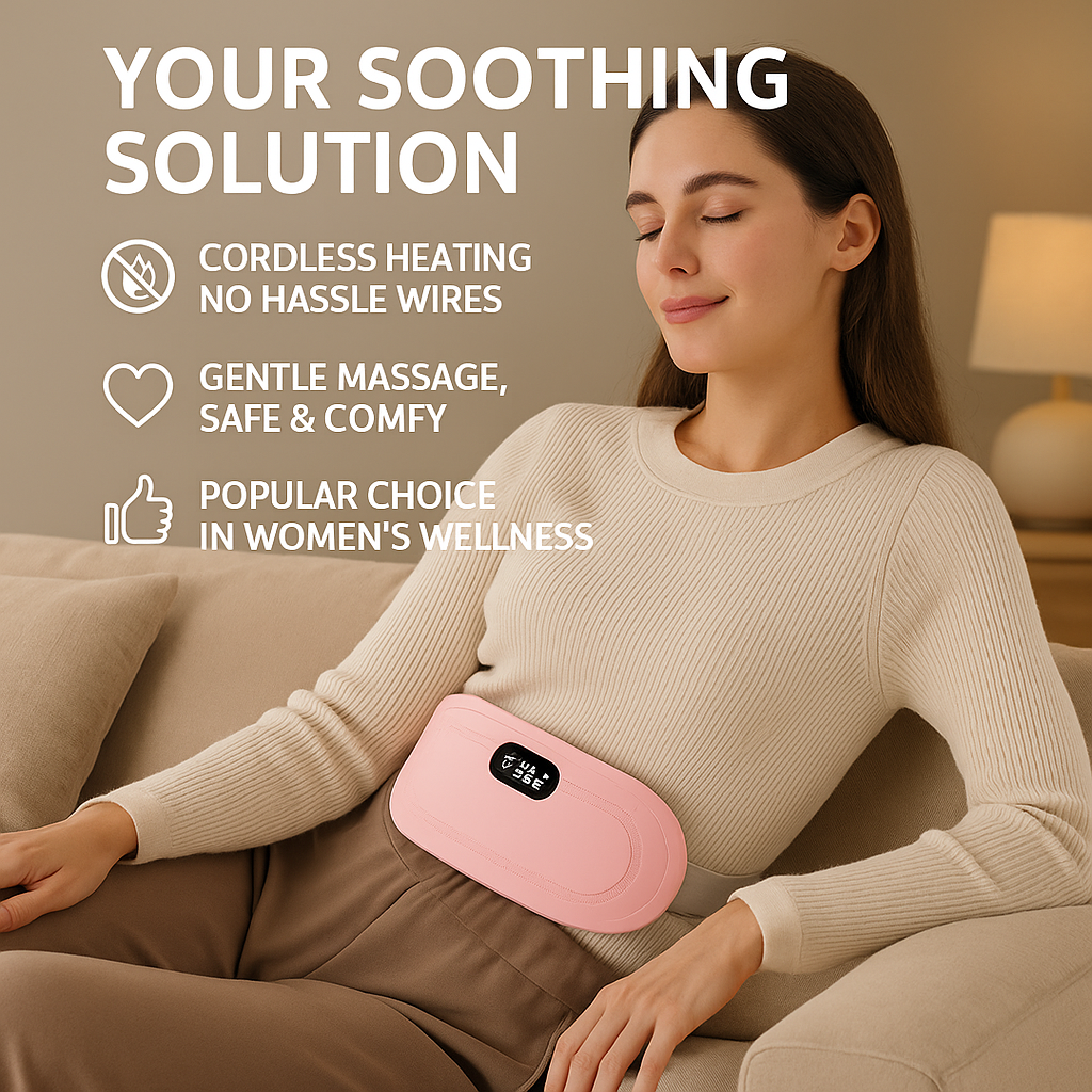 SootheFlow™ – Wireless Electric Heat & Period Cramp Relief Belt