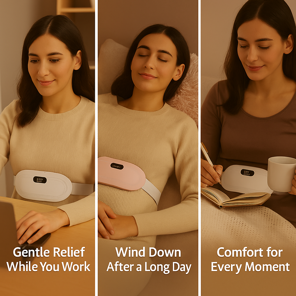 SootheFlow™ – Wireless Electric Heat & Period Cramp Relief Belt