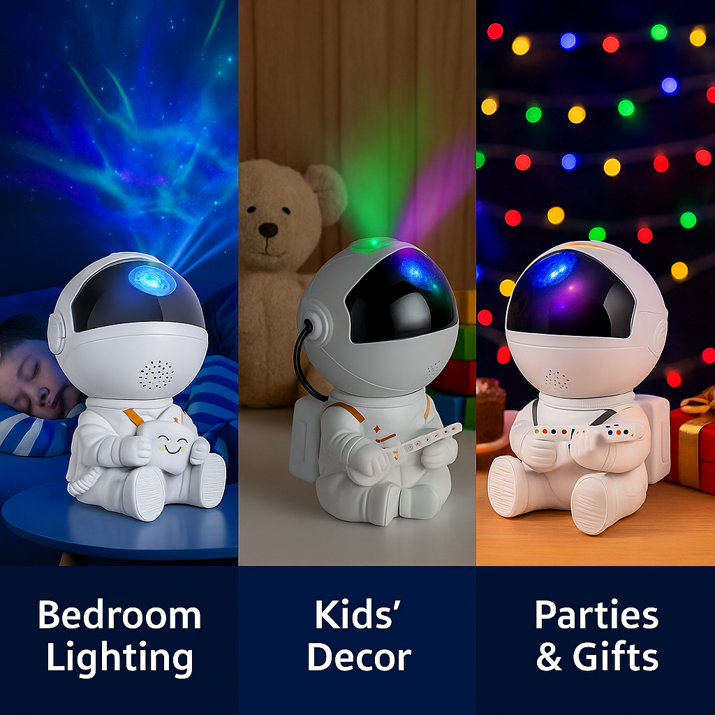 CosmoGlow™ – Astronaut Galaxy Star LED Projector