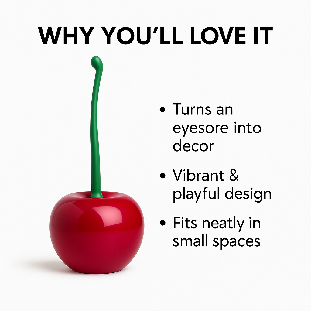 SweetScrub™ – Cherry-Shaped Toilet Brush & Holder 1pc