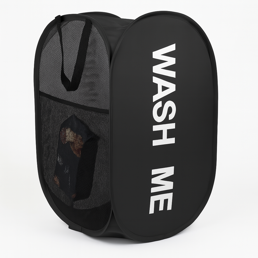 FlexNest™ – Foldable Ventilated Laundry Basket with Handles