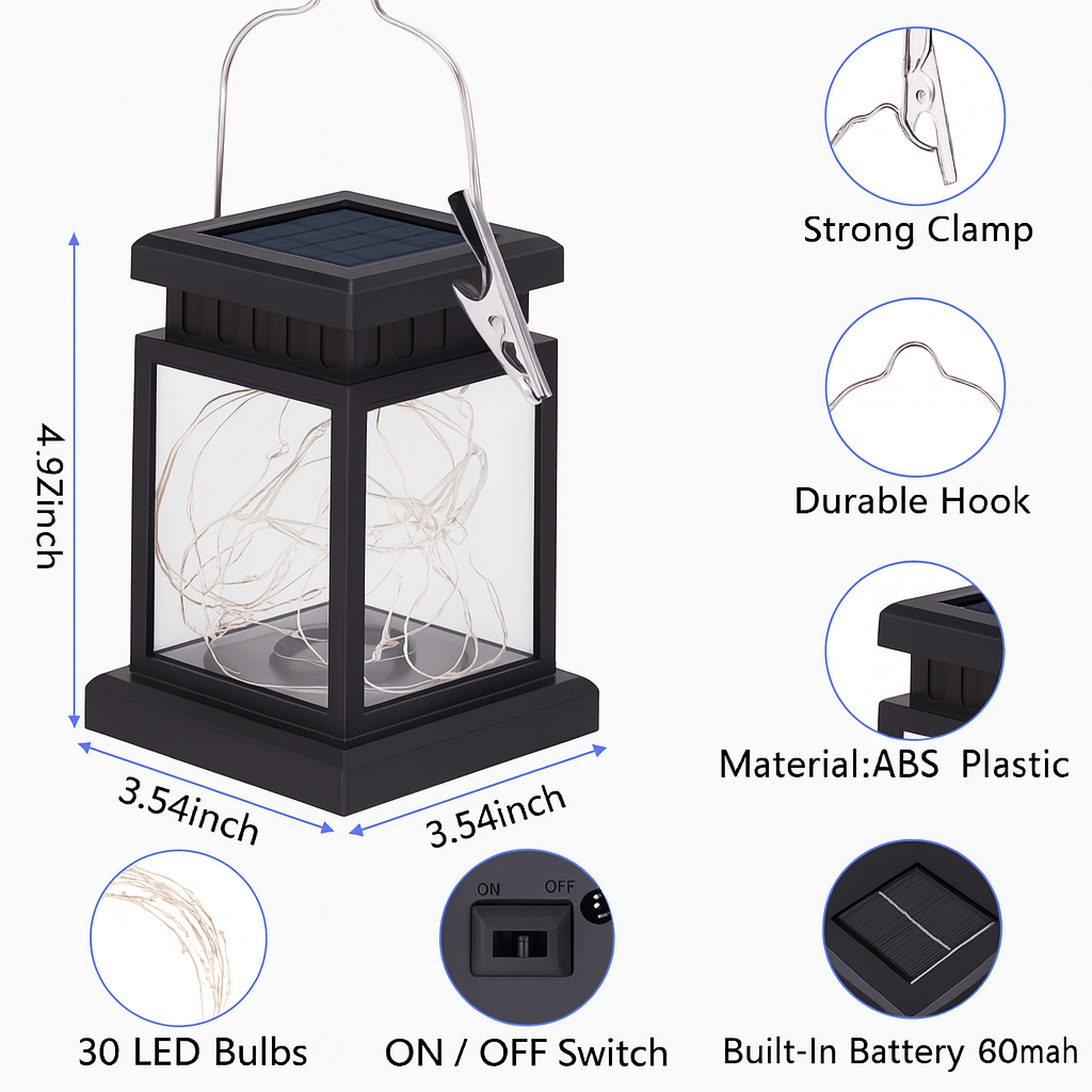 Solora™ – Solar Rattan LED Lantern for Outdoor Ambience