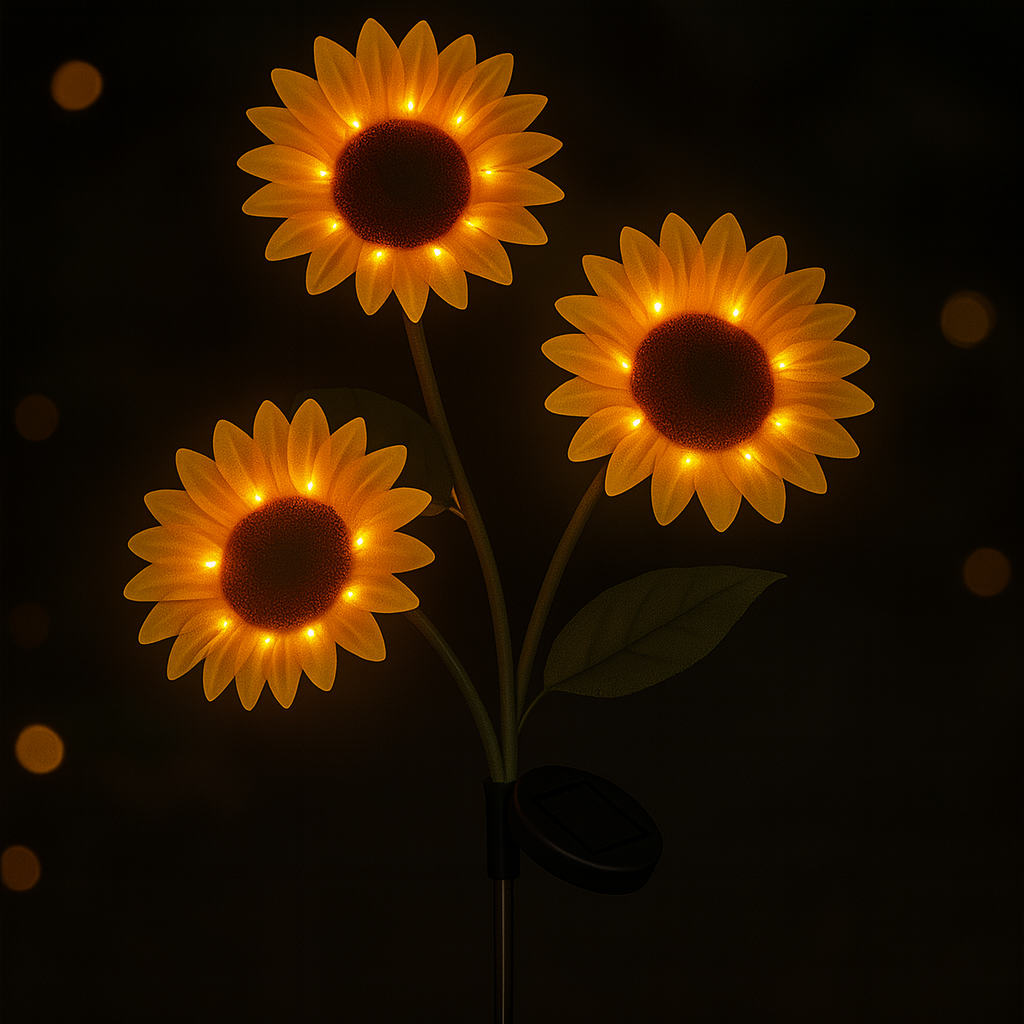 LumiPetal™ – Solar Waterproof Sunflower LED Lights for Garden & Yard