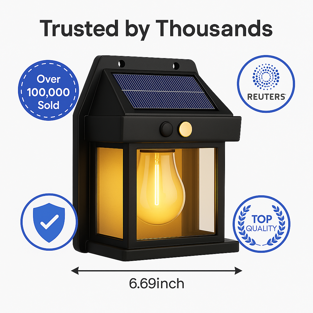 HaloCage™ – Vintage Solar LED Hanging Lantern Waterproof Fixture