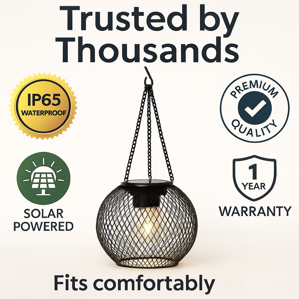 SolarGlow™ – Decorative Outdoor Solar Waterproof Lantern