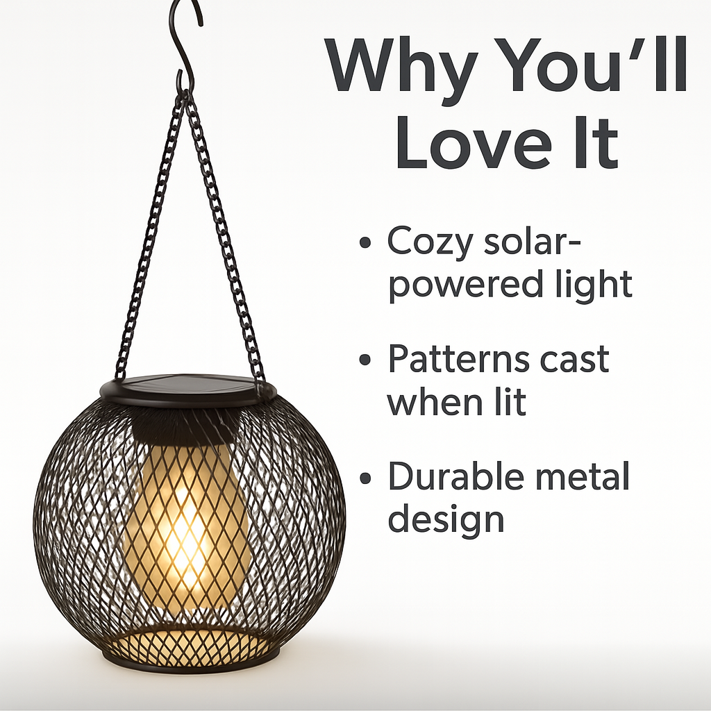 SolarGlow™ – Decorative Outdoor Solar Waterproof Lantern