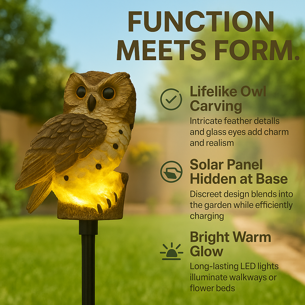 Owlight™ – Solar Owl Garden LED Lights