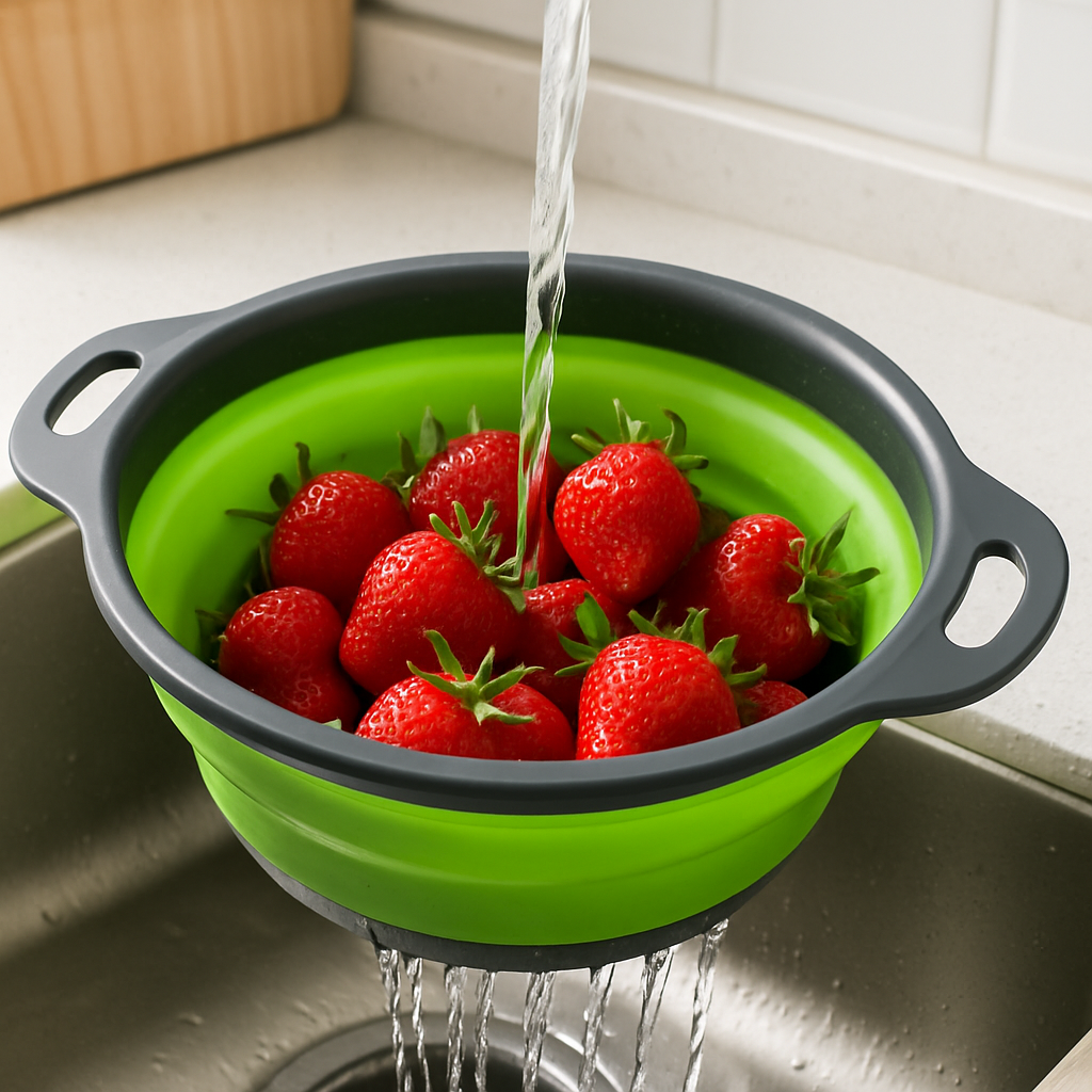 FlexiDrain™ – Compact Silicone Colander