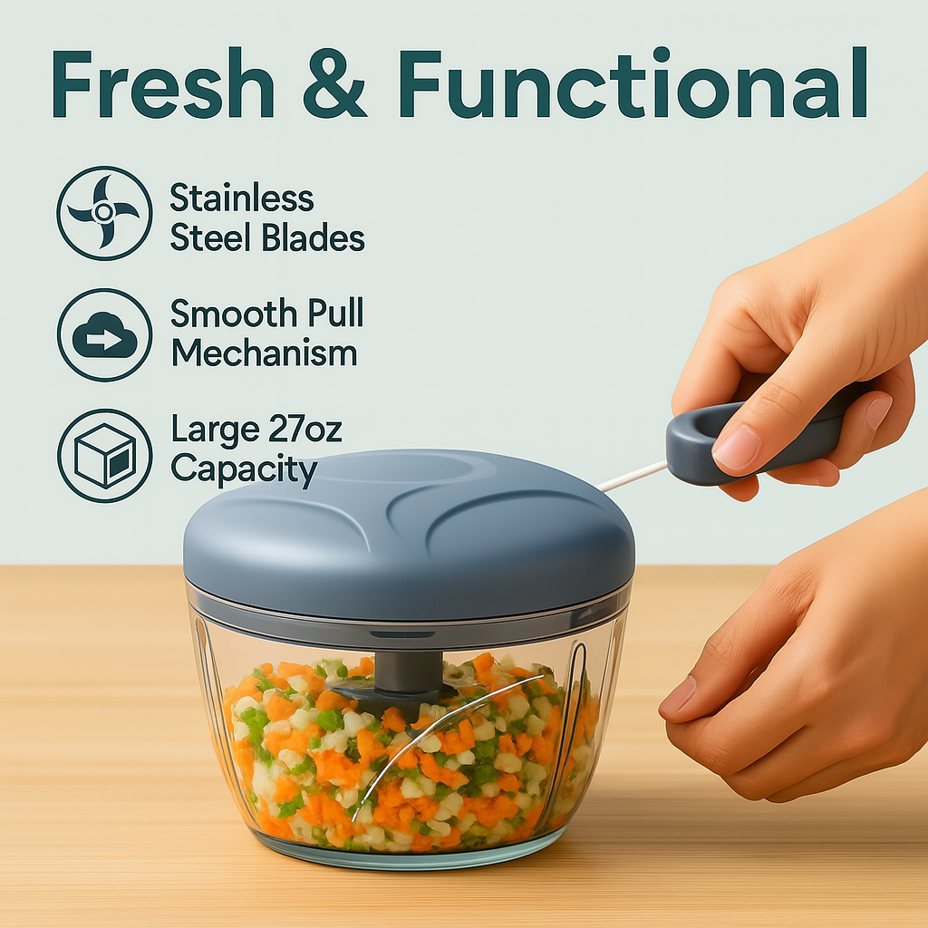 ChopMate™ – Multi-Blade Vegetable and Meat Handheld Grinder