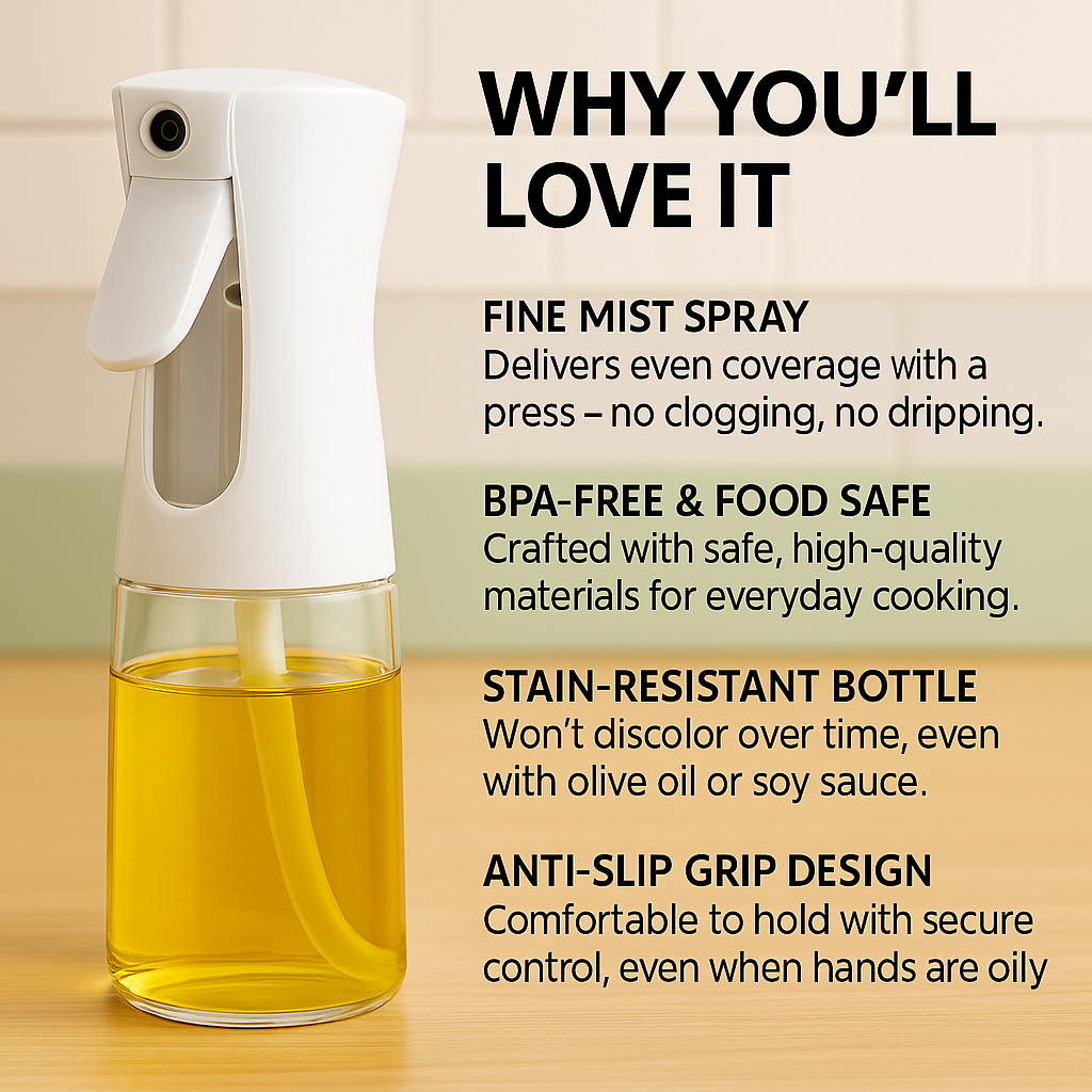 Misture™ – Fine Mist Olive Oil Sprayer Bottle