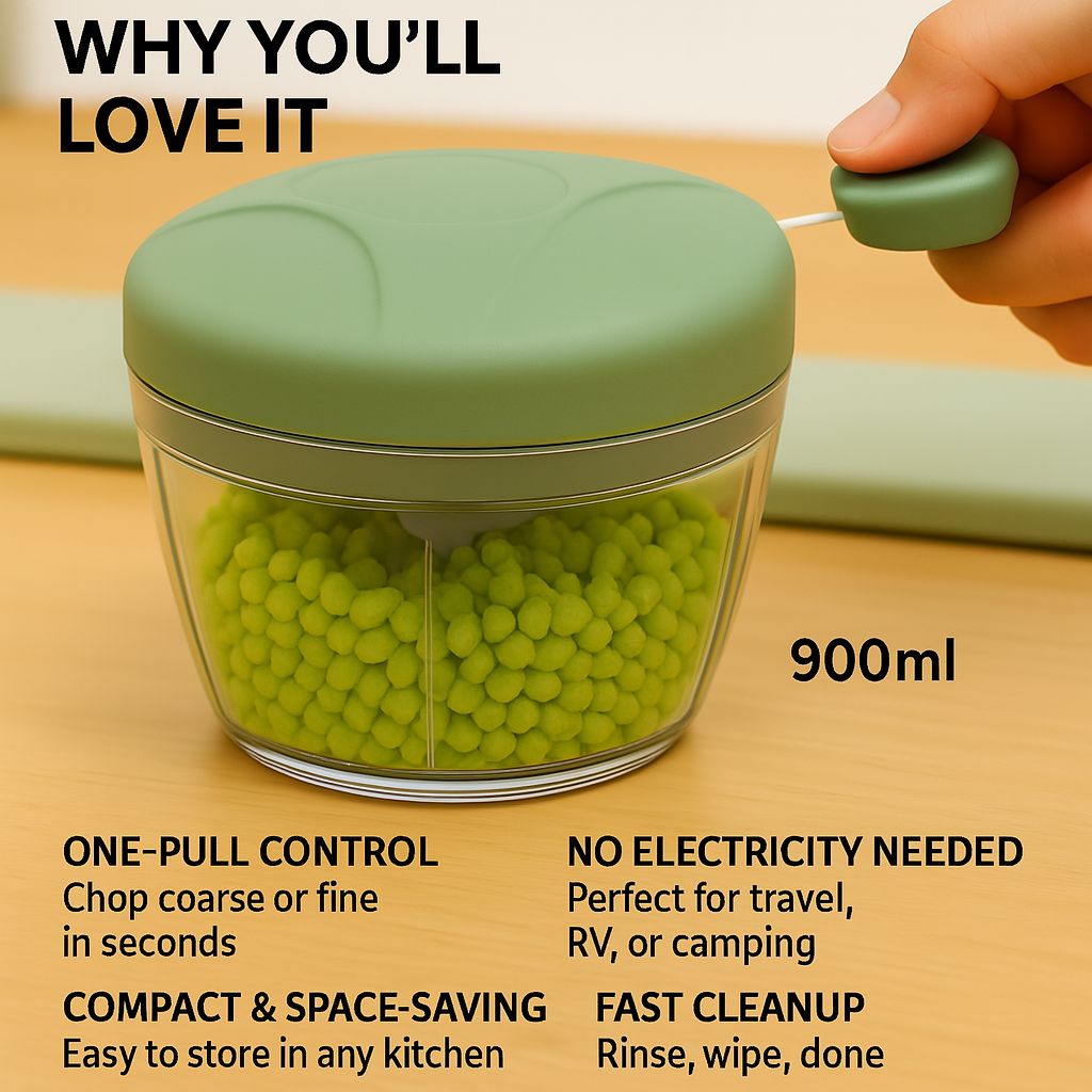 ChopMate™ – Multi-Blade Vegetable and Meat Handheld Grinder