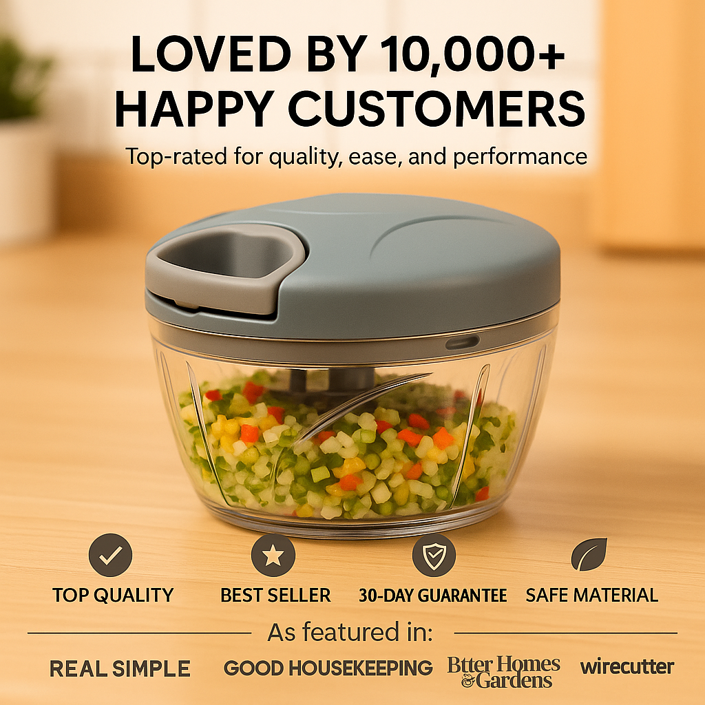 ChopMate™ – Multi-Blade Vegetable and Meat Handheld Grinder