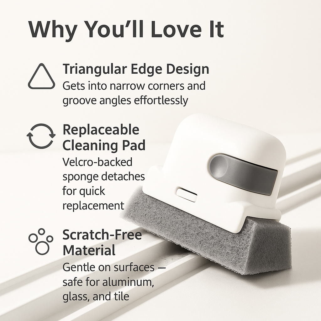 GapSweep™ – Minimalist Crevice & Recess Cleaning Brush