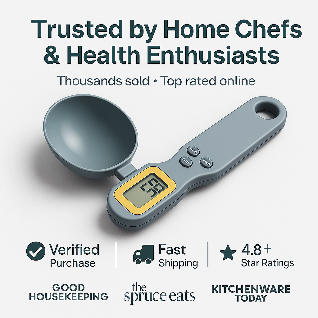 PortaWeigh™ – Digital Spoon Scale for Precision Cooking