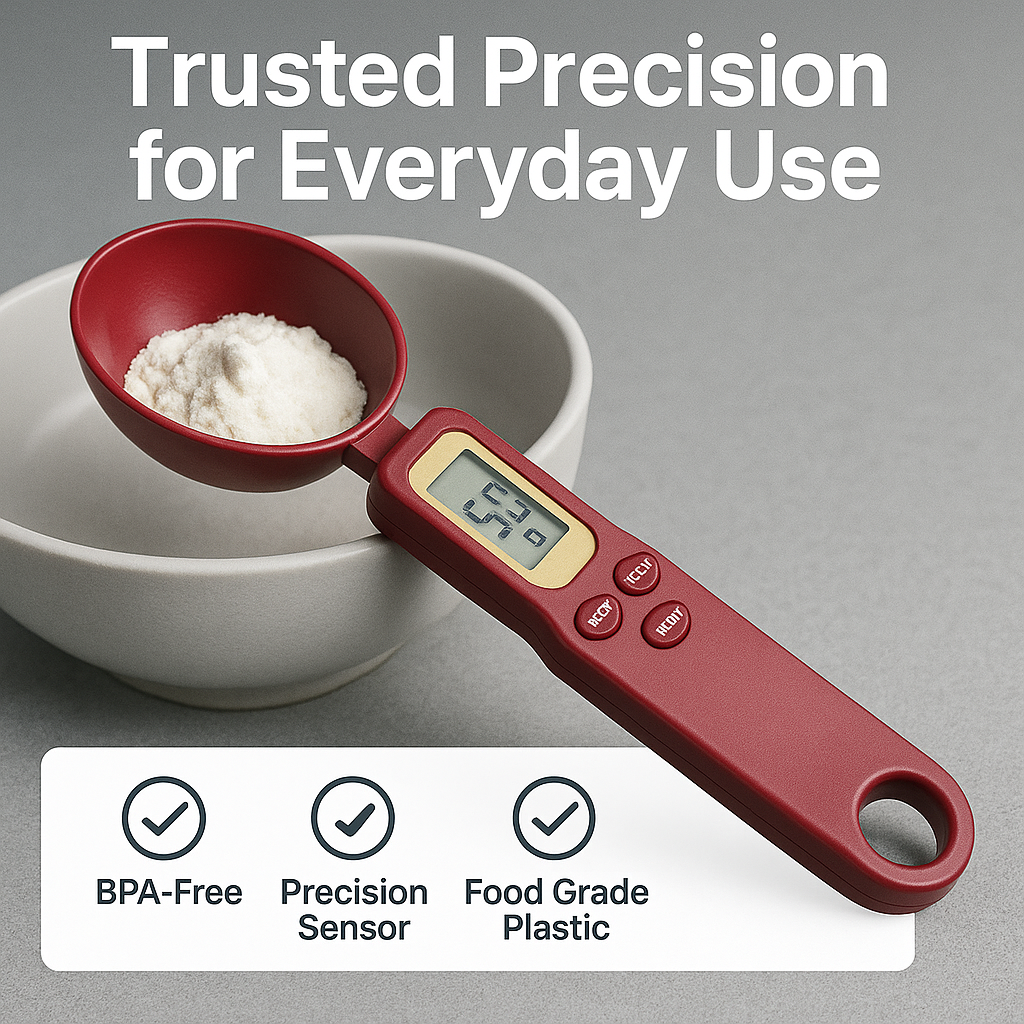 PortaWeigh™ – Digital Spoon Scale for Precision Cooking