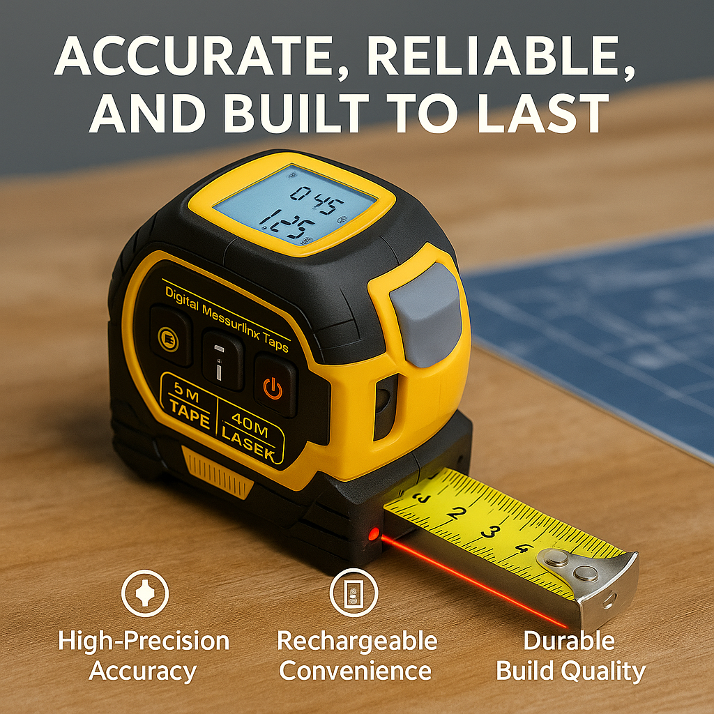 LineMark Pro™ – Rechargeable Digital Laser Tape Measure
