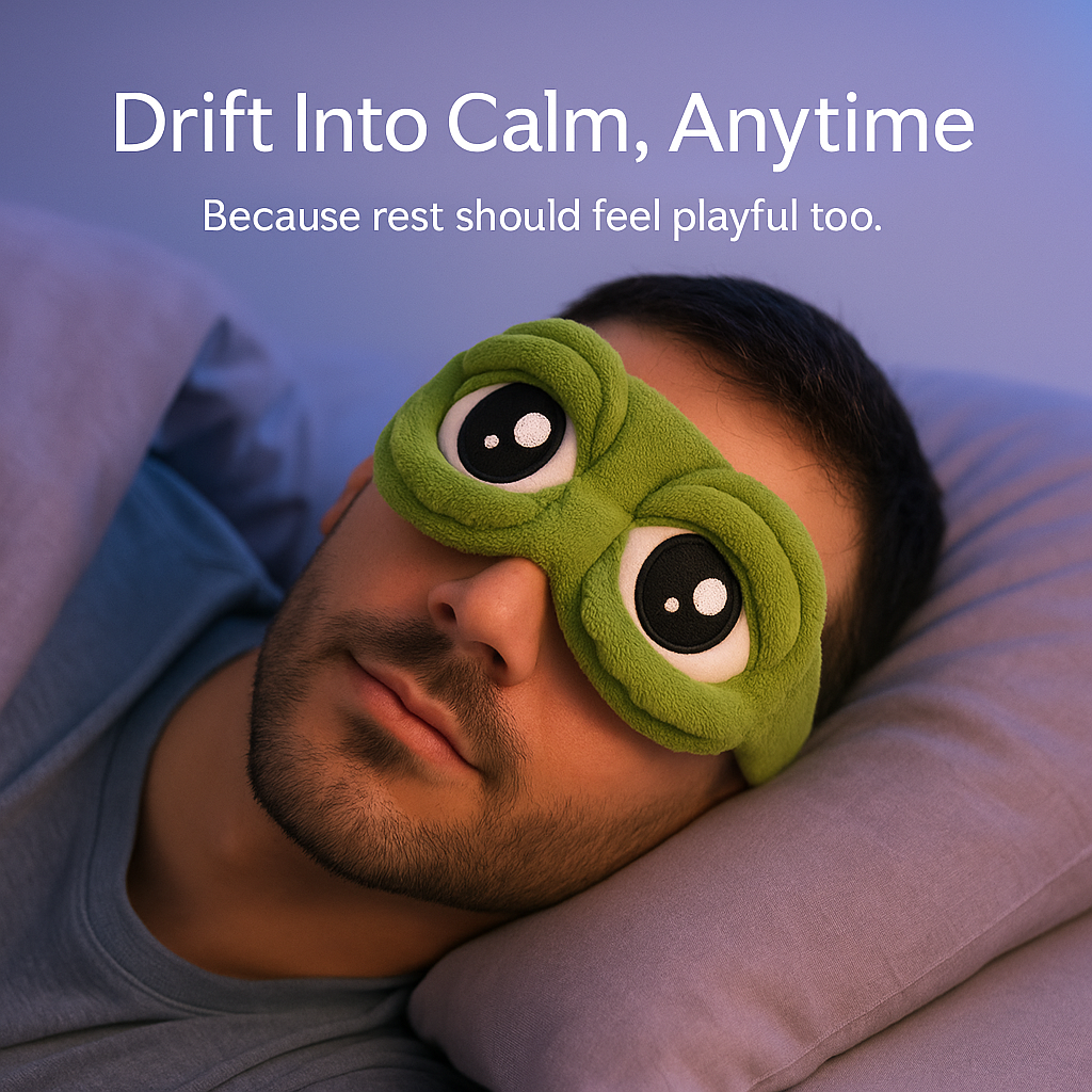 DreamRibbit™ – 3D Frog-Shaped Contoured Sleep Mask
