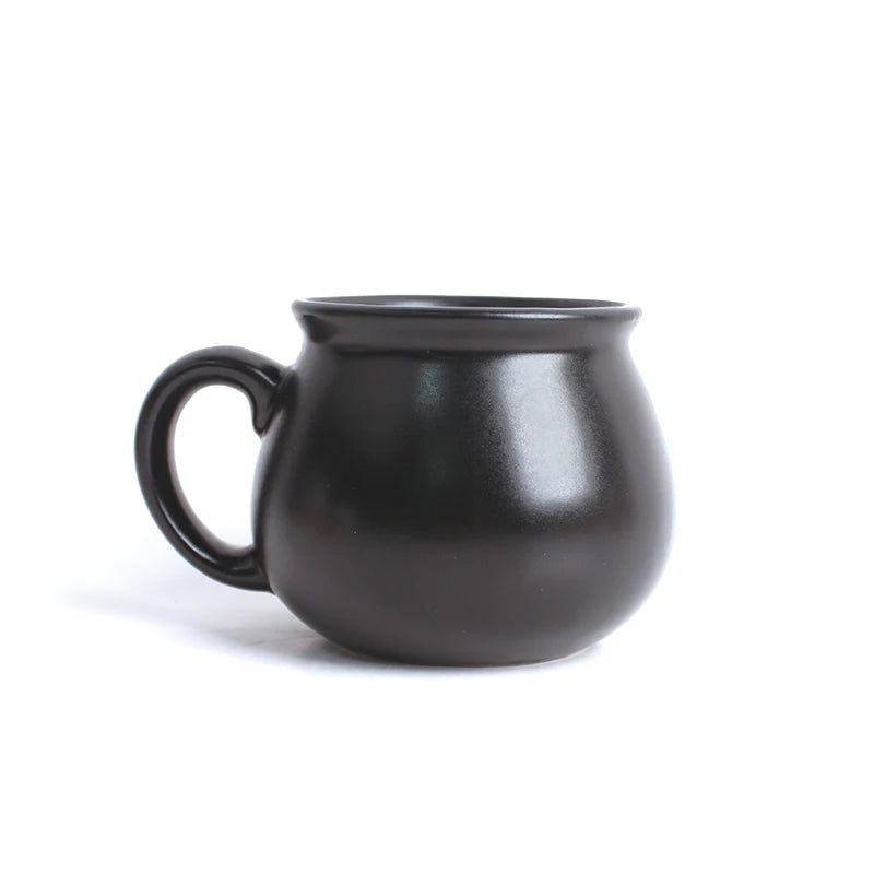 15oz Black Enchanted Cauldron Ceramic Mug New Trendy Fantasy Gift for Magic Lovers Coffee Cup Novelty Birthday Holiday Present