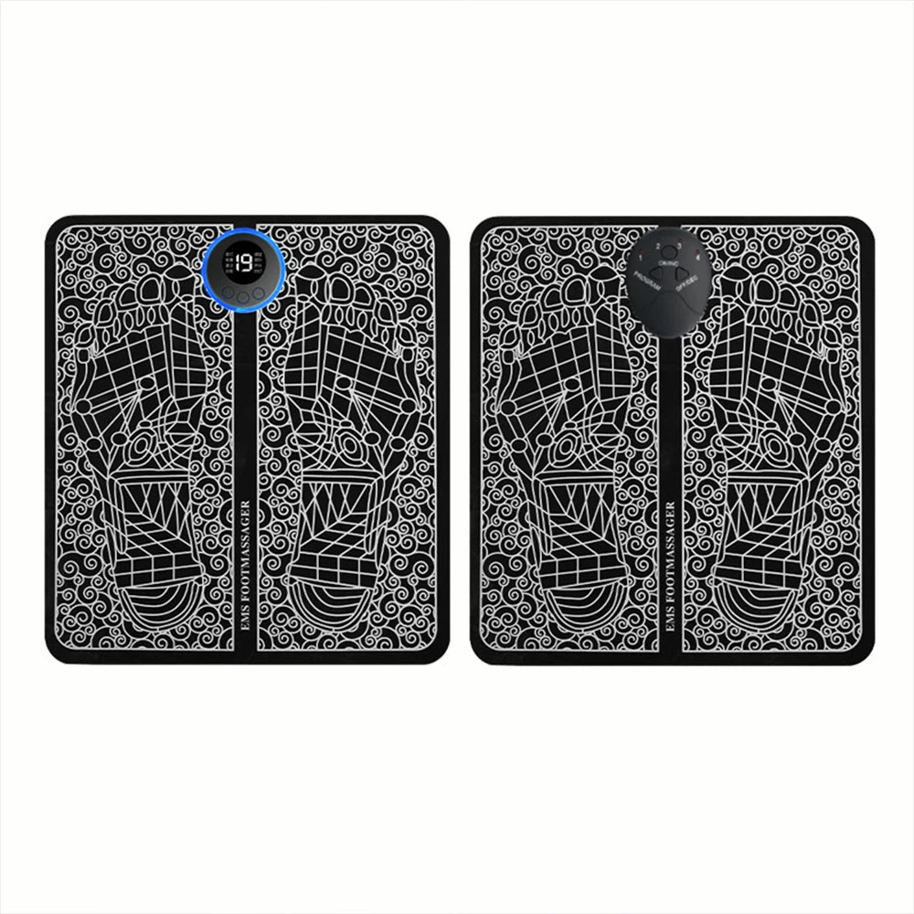 Electric Foot Massager Pad Electrostimulator Massage Mat EMS Muscle Massager Relax Feet Massage Fitness Masajeador USB Charging