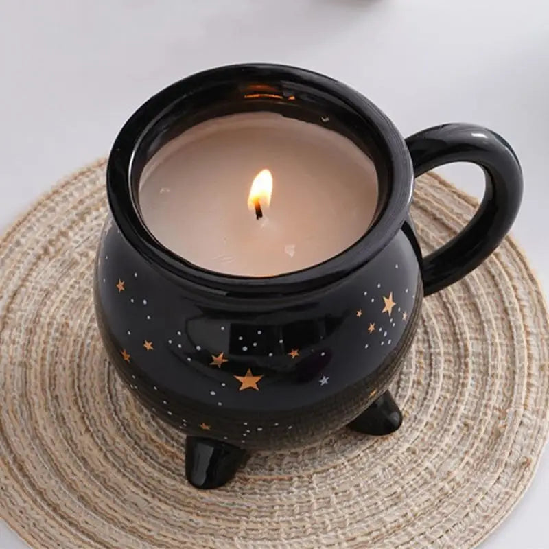 Witch Cup All-Season Drinkware Halloween Mugs 11 oz Halloween Cauldron Ceramic Mugs Hot Cocoa Mugs Drinking Cups for Coffee Tea