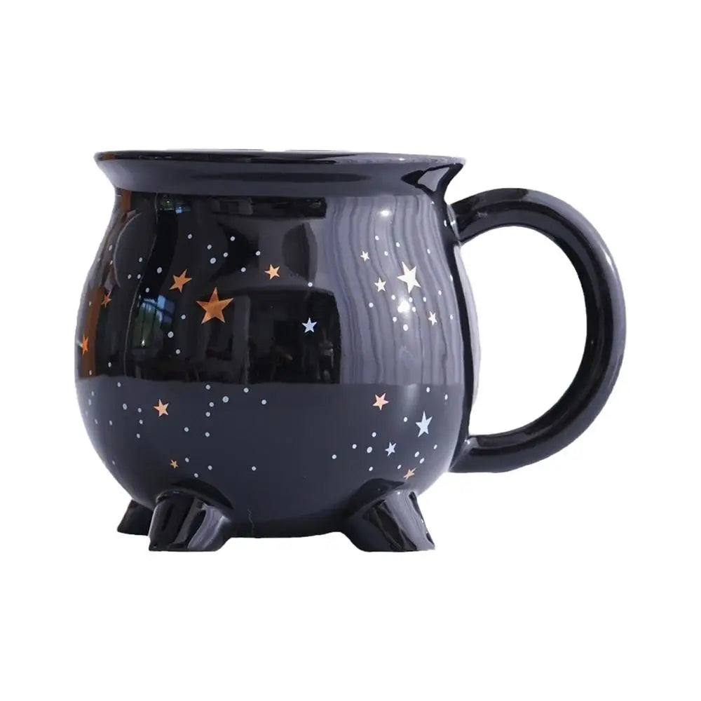 Witch Cup All-Season Drinkware Halloween Mugs 11 oz Halloween Cauldron Ceramic Mugs Hot Cocoa Mugs Drinking Cups for Coffee Tea