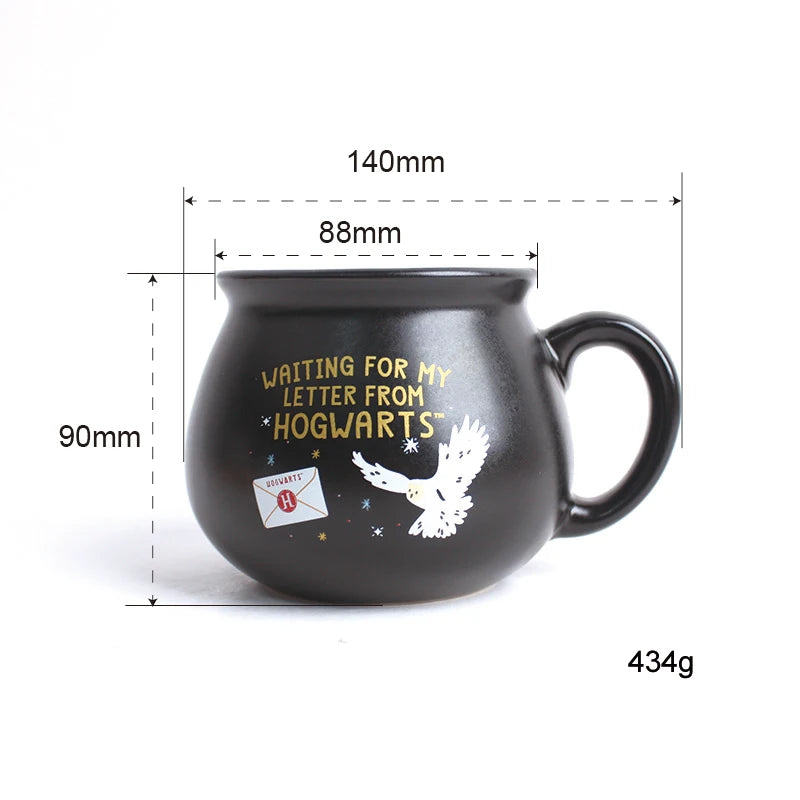 15oz Black Enchanted Cauldron Ceramic Mug New Trendy Fantasy Gift for Magic Lovers Coffee Cup Novelty Birthday Holiday Present