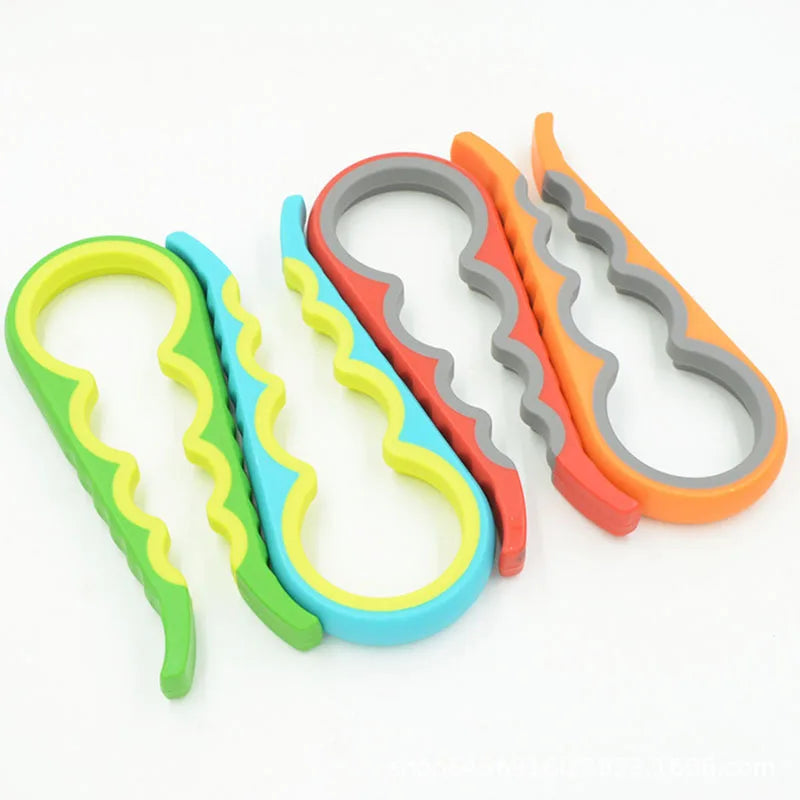 1/2Pcs Multifunctional Cap Opener Four-In-One Cap Opener Can Opener Labor-Saving Cap Opener Kitchen Daily Necessities Bottle Opener Can Opener