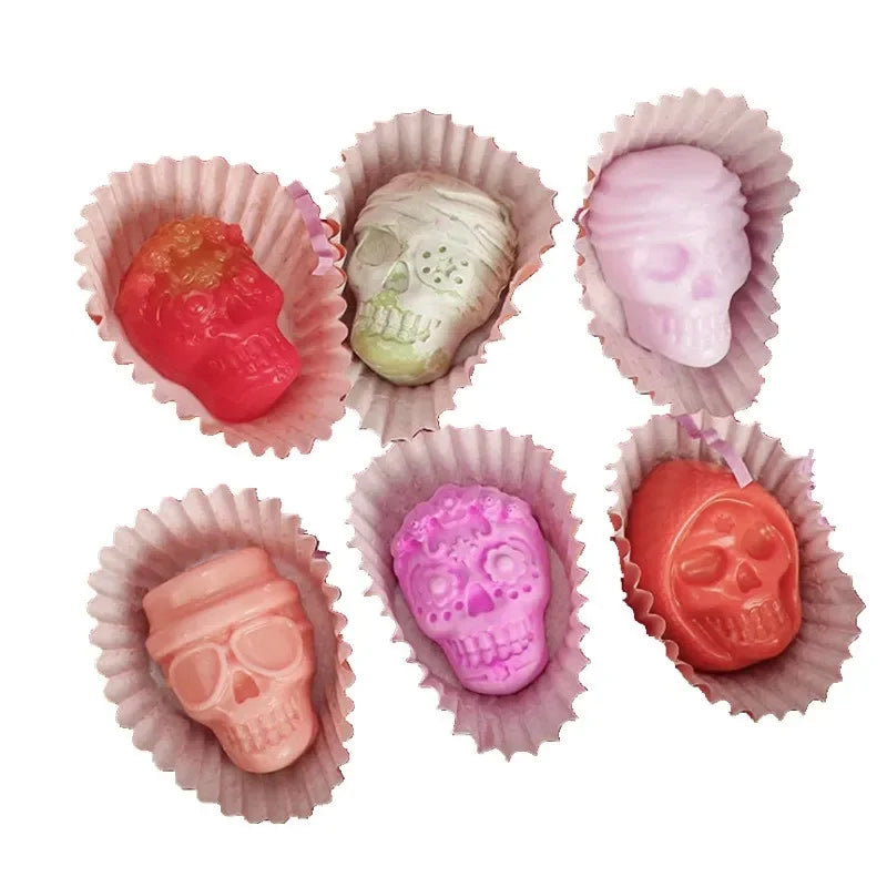 Skull Ice Cube Mold 10-Grid Skull Ice Mold for Halloween Kitchen Tools Reusable Making Accessory for Chocolate Ice Cream And