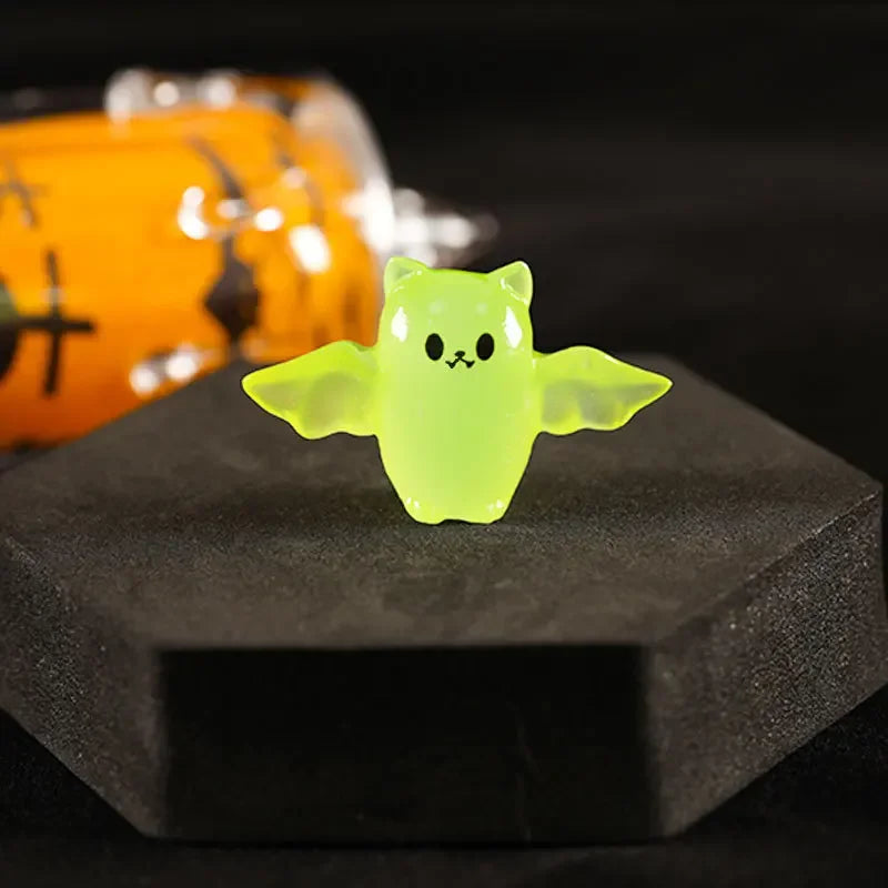 Luminous Micro Landscape Halloween Pumpkin Ghost Ornaments DIY Kit Resin Decoration Outdoor Patio Lawn Yard Garden Accessories
