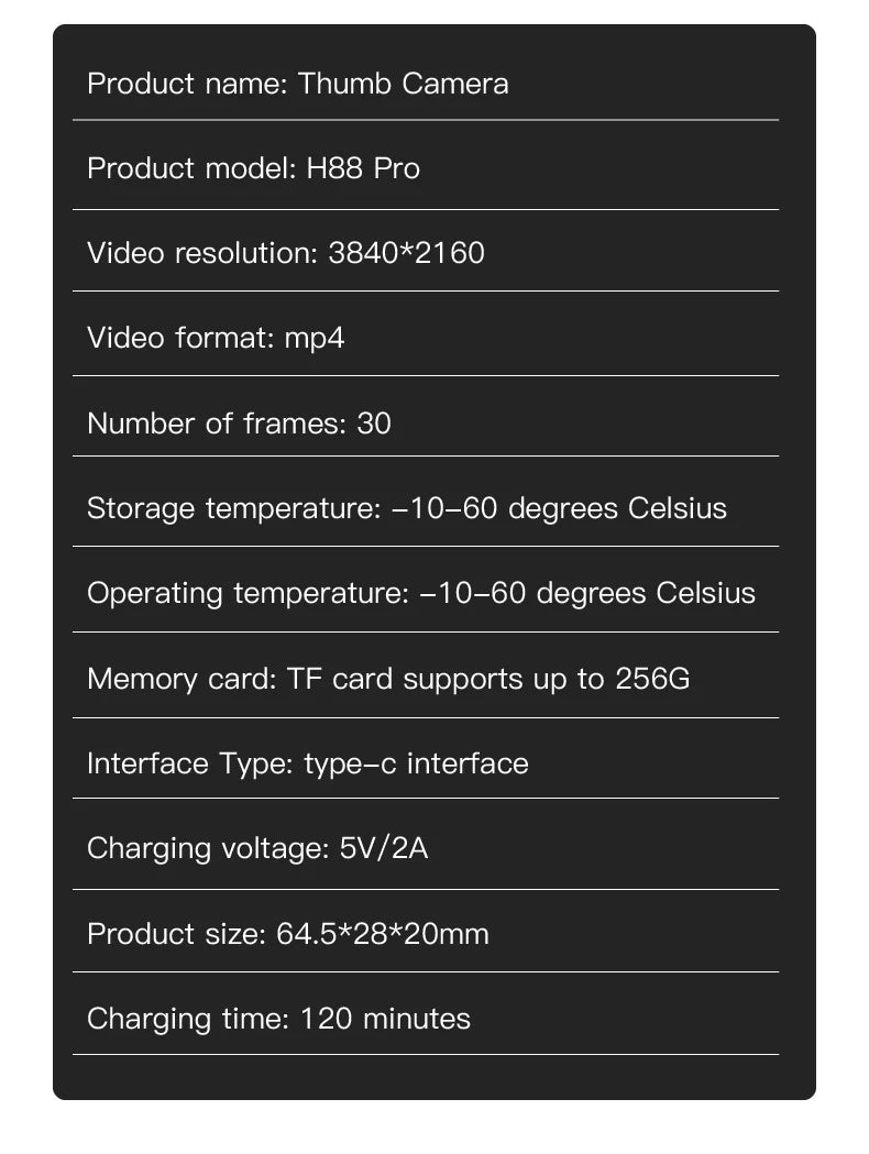 4K HD Mini Vlog Camera with WiFi Wireless Portable Action Body Cam for Sports Travel Photography Pocket Sized Video Recorder