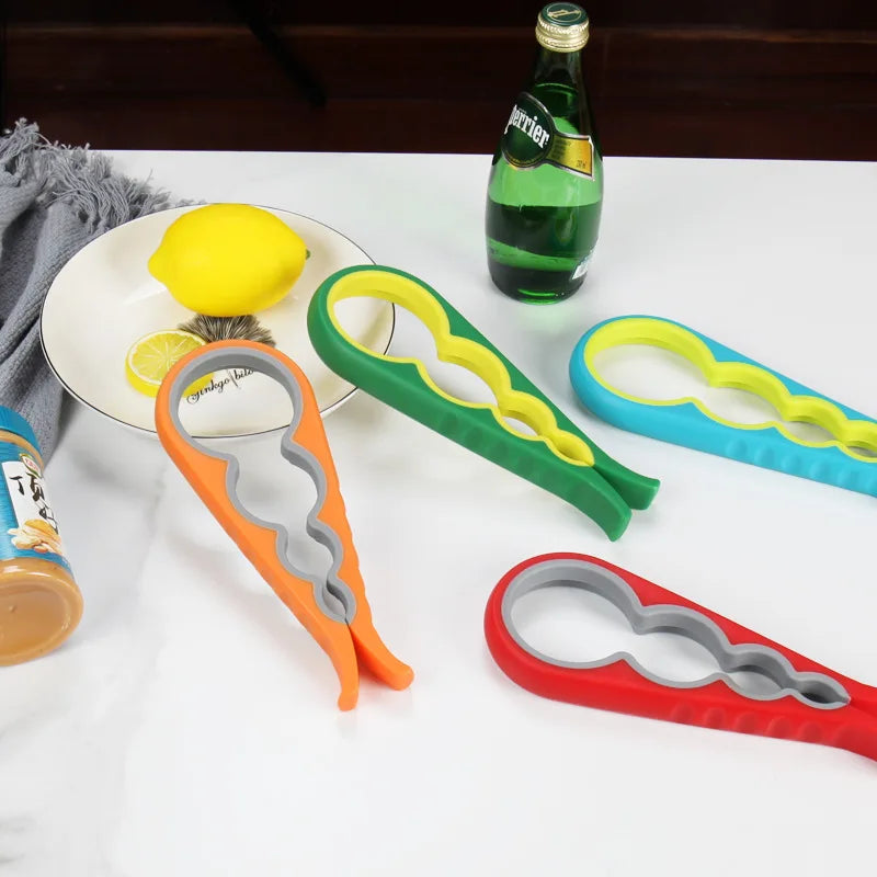 1/2Pcs Multifunctional Cap Opener Four-In-One Cap Opener Can Opener Labor-Saving Cap Opener Kitchen Daily Necessities Bottle Opener Can Opener