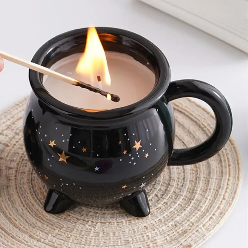 Witch Cup All-Season Drinkware Halloween Mugs 11 oz Halloween Cauldron Ceramic Mugs Hot Cocoa Mugs Drinking Cups for Coffee Tea