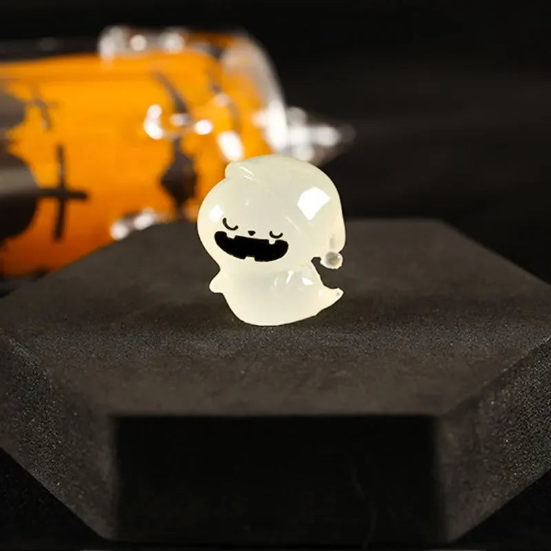 Luminous Micro Landscape Halloween Pumpkin Ghost Ornaments DIY Kit Resin Decoration Outdoor Patio Lawn Yard Garden Accessories