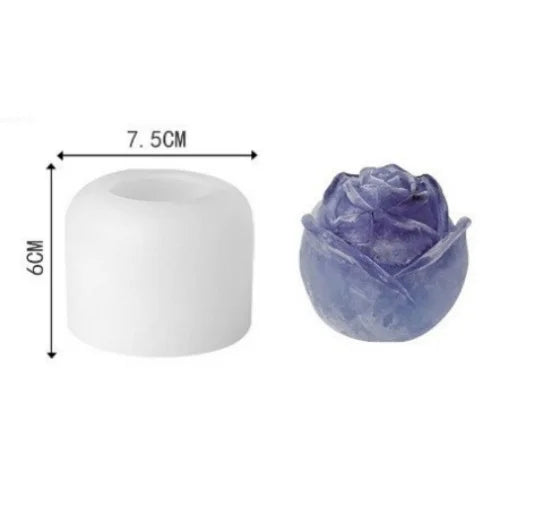 1/2pcs Elegant Rose Shaped Ice Cube Mold Reusable Food Grade Silicone IceTray Ice Ball Mold for Effortless Dessert Summer Drinks