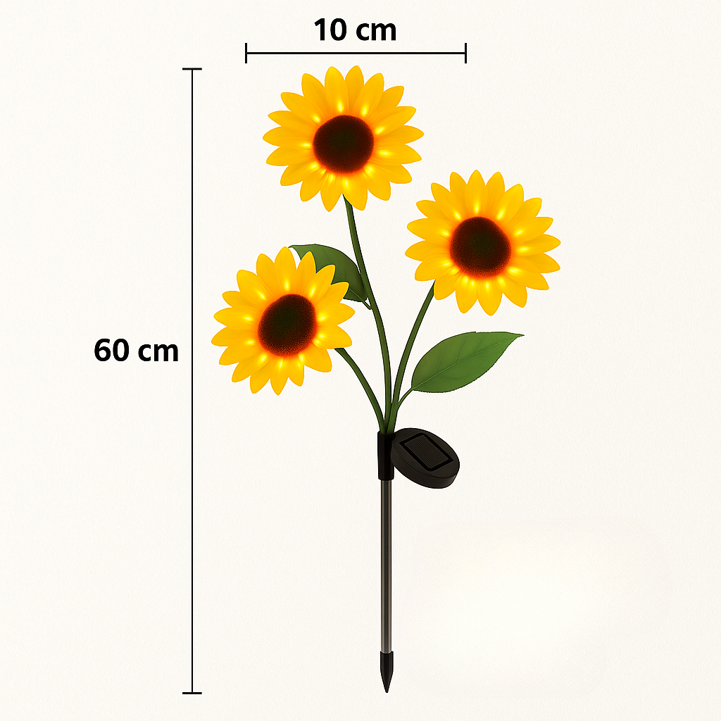 LumiPetal™ – Solar Waterproof Sunflower LED Lights for Garden & Yard