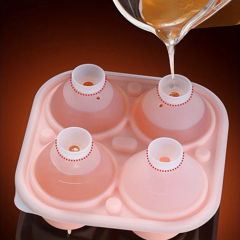 1/2pcs Elegant Rose Shaped Ice Cube Mold Reusable Food Grade Silicone IceTray Ice Ball Mold for Effortless Dessert Summer Drinks - aqcollective