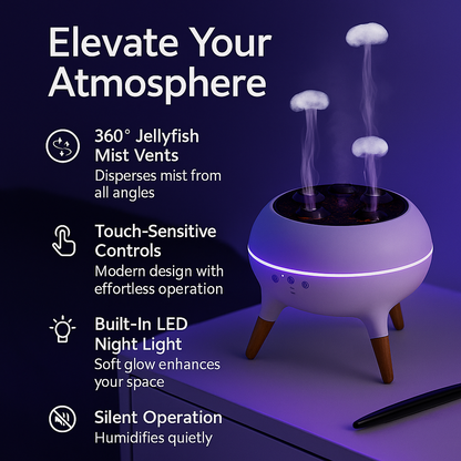 JellyGlow™ – Soothing Jellyfish Humidifier & Night Light