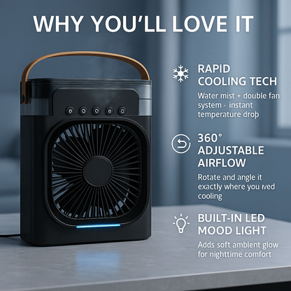 BreezePod™ – Portable Personal Air Cooler & Humidifier