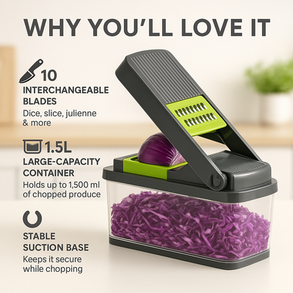 SwiftSlice™ – Heavy-Duty Vegetable Chopper & Dicer