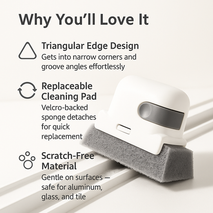 GapSweep™ – Minimalist Crevice & Recess Cleaning Brush
