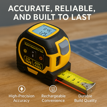 LineMark Pro™ – Rechargeable Digital Laser Tape Measure