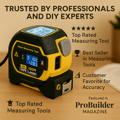 LineMark Pro™ – Rechargeable Digital Laser Tape Measure